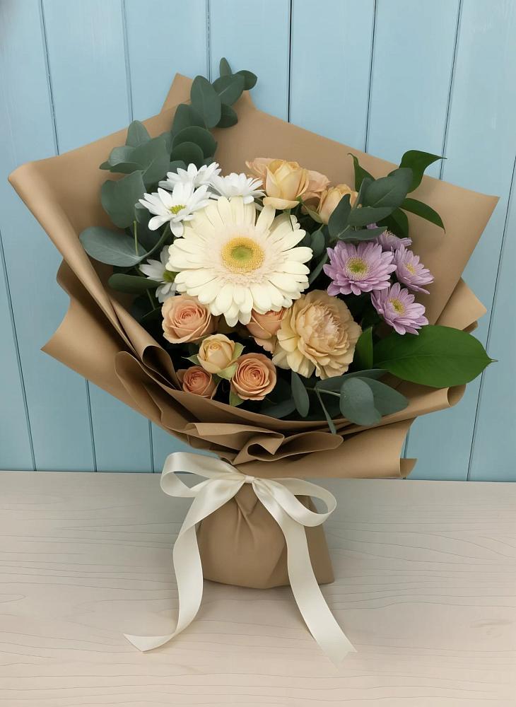 Букет цветов из: Герберы и Хризантемы в Кингисеппе