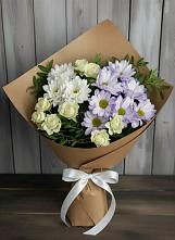 Букет цветов из:  Хризантемы и Розы в Кингисеппе