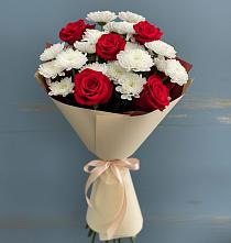 Букет цветов из:  Розы и Хризантемы в Кингисеппе