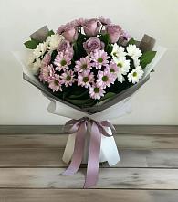 Букет цветов из:  Хризантемы и Розы в Кингисеппе