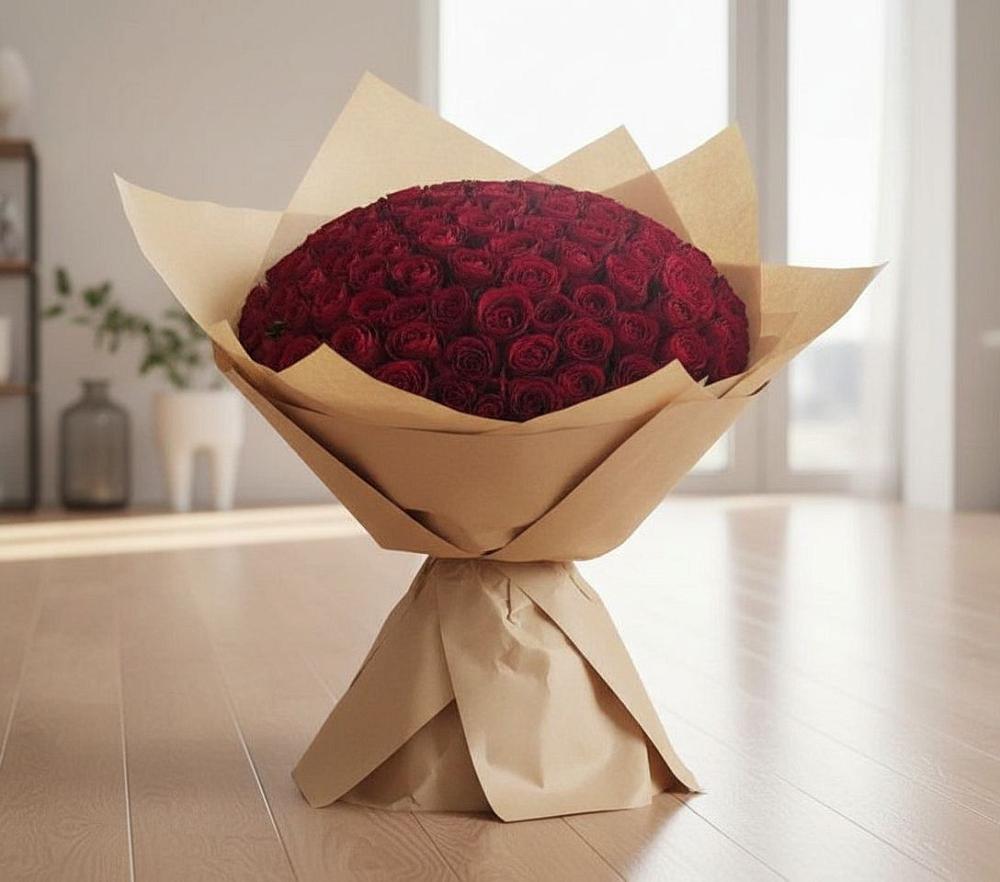 Букет 101 Красная роза в Кингисеппе