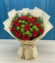 Букет цветов из:  Розы и Хризантемы в Кингисеппе