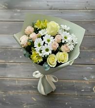 Букет цветов из:  Альстромерии, Розы и Хризантемы #REPLACE_PRED# Кингисеппе