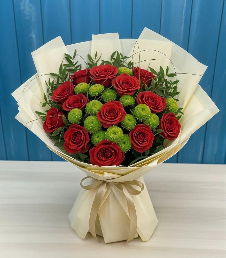 Букет цветов из: Розы и Хризантемы в Кингисеппе